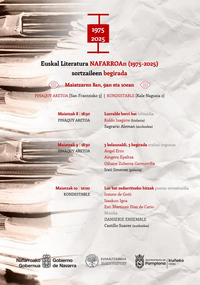 <p>Euskal literatura Nafarroan aztertzeko jardunaldiak</p>