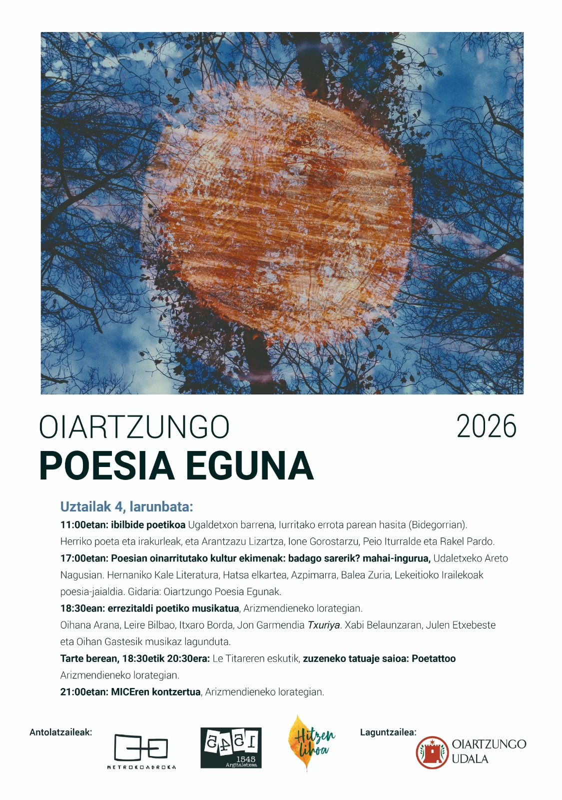 <p style="text-align: justify;">Oiartzungo Poesia Eguna 2026</p>