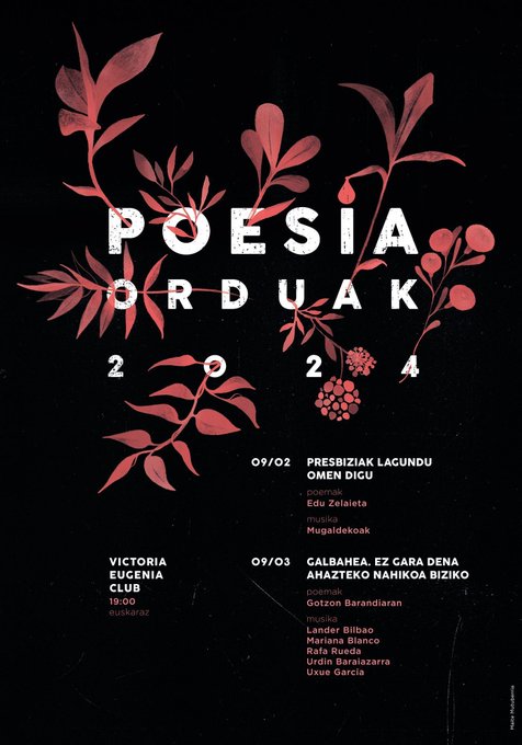 <p>&quot;Poesia orduak 2024&quot;</p>

<p>&nbsp;</p>

<p>&nbsp;</p>