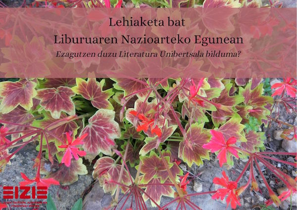 <h1 style="text-align: justify;">EIZIEren Lehiaketa bat Liburuaren Eguna ospatzeko</h1>